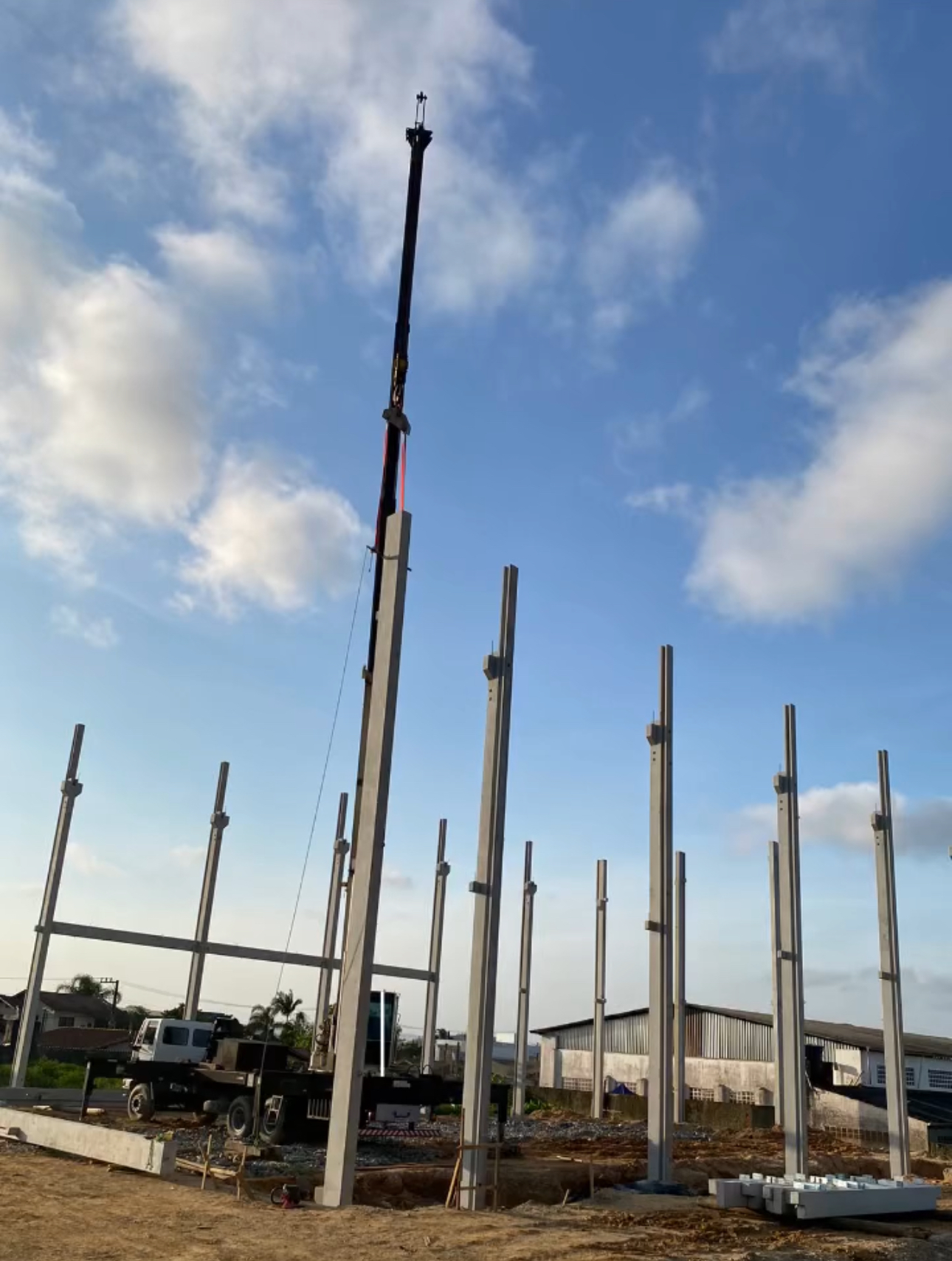 Projeto 3D de galpão pré-fabricado Bittencourt